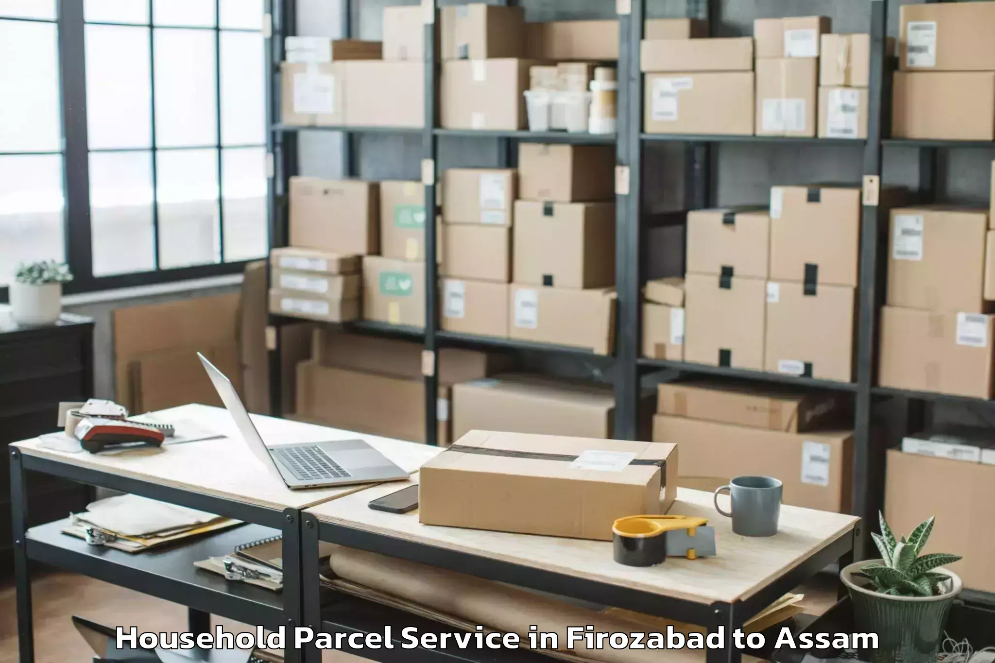 Easy Firozabad to Guwahati University Household Parcel Booking